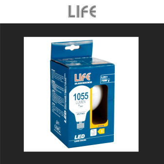 Lampadina LED E27 8,5W Bulb G95 Milky Filament Vetro Life
