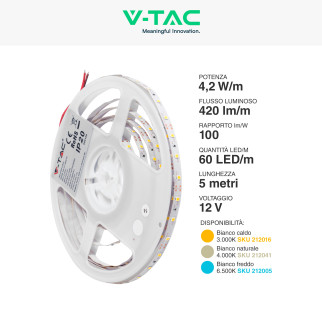 VT-3528-60 Striscia LED SMD Flessibile Monocolore 21W - 5 metri V-Tac