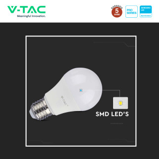 VT-211 Lampadina LED E27 10,5W A60 Chip Samsung V-Tac Pro