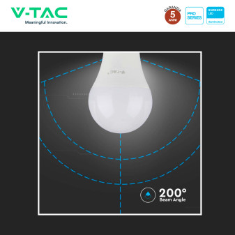 VT-211 Lampadina LED E27 10,5W A60 Chip Samsung V-Tac Pro