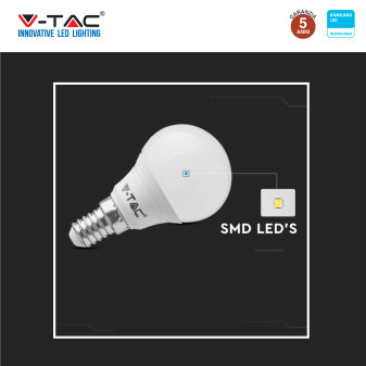 VT-236 Lampadina LED E14 4,5W Bulb P45 SMD Samsung V-Tac