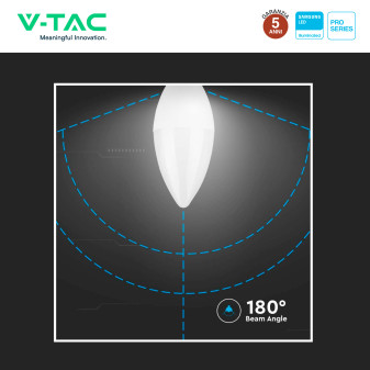 VT-226 Lampadina LED E14 4,5W Candela Chip Samsung V-Tac