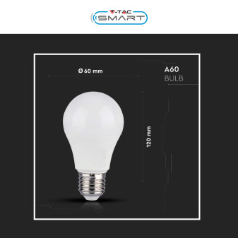 VT-2229 Lampadina LED A60 8,5W E27 RGB+W Dimmerabile V-Tac