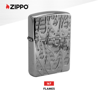 Accendino Zippo mod. 167 Flames Antivento Ricaricabile