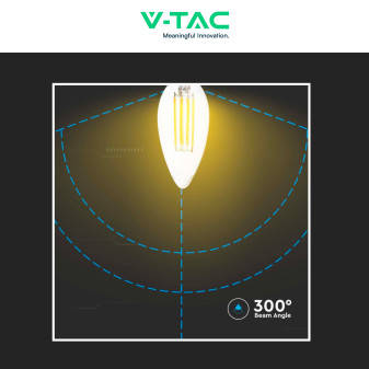 VT-21125 Lampadina LED E14 5,5W Candle Dimmerabile V-Tac