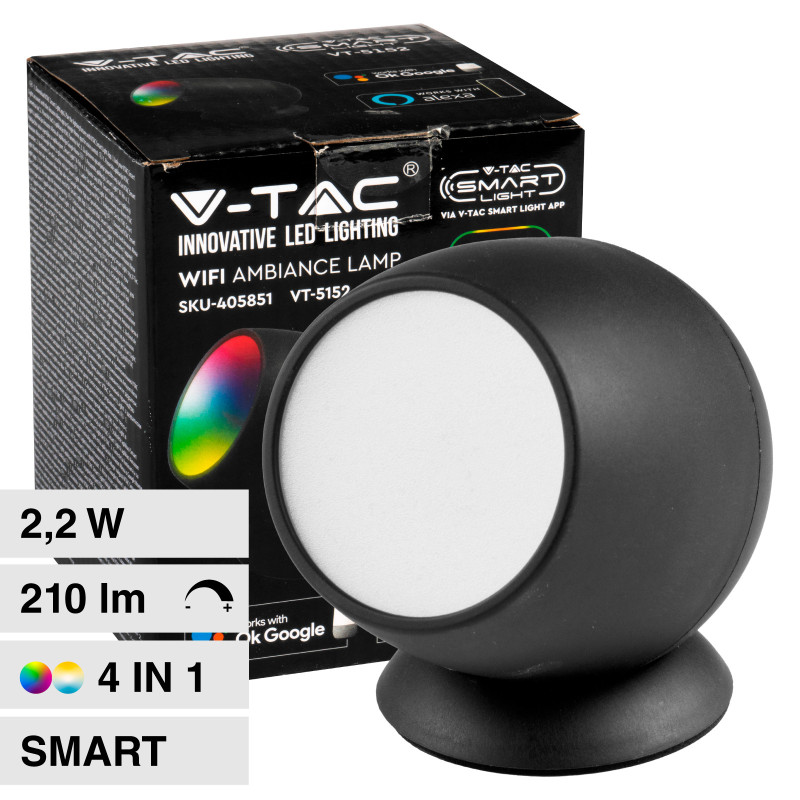 VT-5152 Lampada LED da Tavolo RGB+W CCT Dimmerabile V-Tac