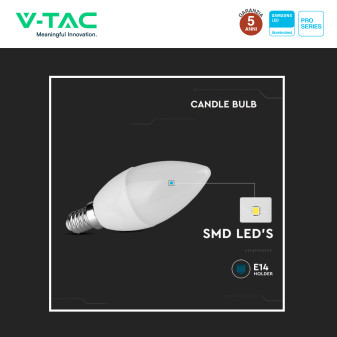 VT-1815 Lampadina LED E14 3,7W Candela Chip Samsung V-Tac