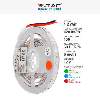 Striscia LED 21W Flessibile SMD RGB 12V 5m V-Tac