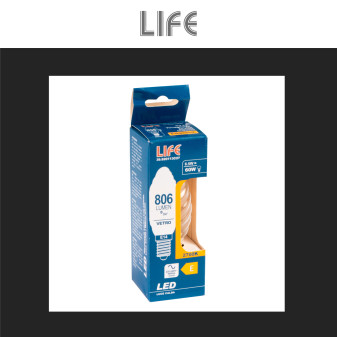 Lampadina LED E14 Filament 6,5W C35 Candela Twist Life