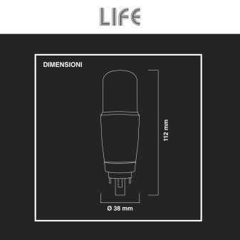 Lampada LED SMD Tower PL-C 9,5W attacco G24d 2 Pin Life