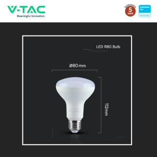VT-280 Lampadina LED E27 11W Reflector R80 SMD Chip Samsung V-Tac