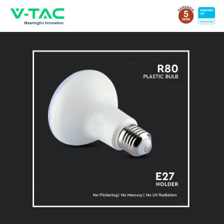 VT-280 Lampadina LED E27 11W Reflector R80 SMD Chip Samsung V-Tac