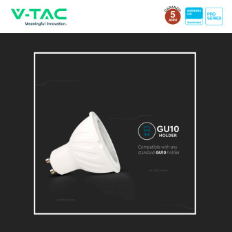VT-277 Faretto LED GU10 6W Spotlight SMD Chip Samsung V-Tac Pro