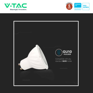 VT-277 Faretto LED GU10 6W Spotlight SMD Chip Samsung V-Tac Pro