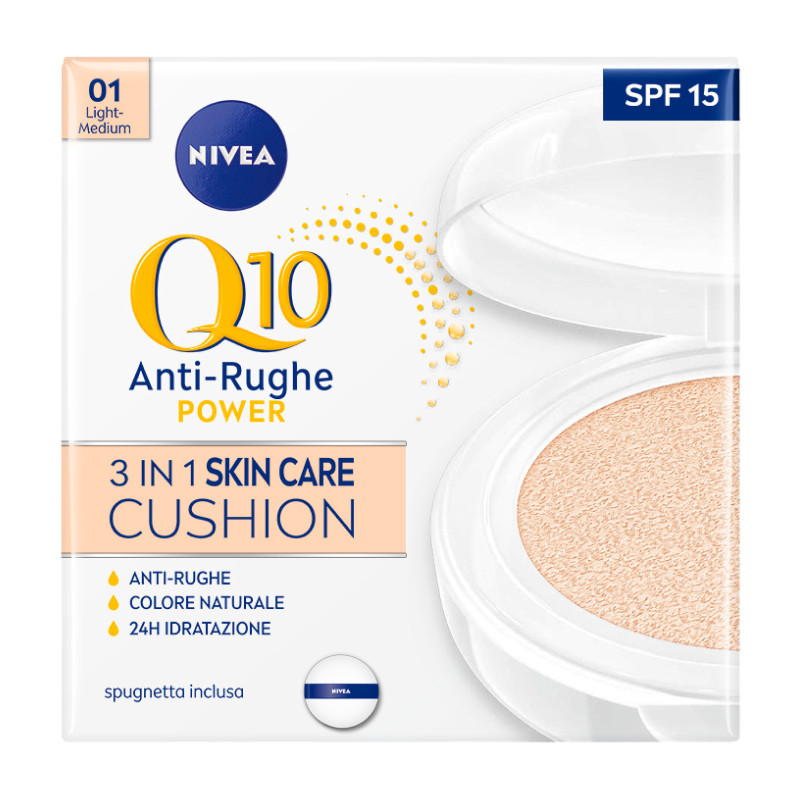 Fondotinta Nivea Q10 Plus Anti-Age 3 in 1 chiaro