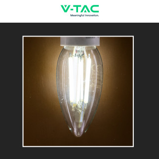 VT-2327 Lampadina LED E14 6W Filament Trasparente V-Tac
