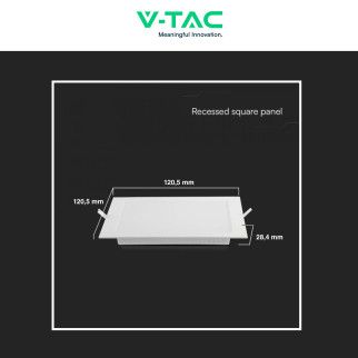 VT-61006 Mini Pannello LED Quadrato 6W SMD da Incasso V-Tac