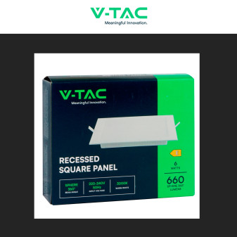 VT-61006 Mini Pannello LED Quadrato 6W SMD da Incasso V-Tac