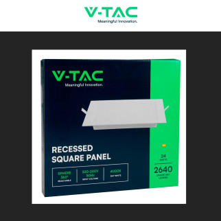VT-61024 Mini Pannello LED Quadrato 24W SMD da Incasso V-Tac
