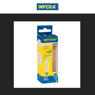 Lampadina LED E27 10W Tubolare T30 Filament in Vetro Imperia
