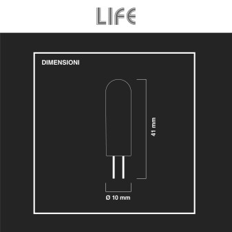 Lampadina LED G4 1,8W Tubolare SMD 12/24V in Vetro Trasparente Life