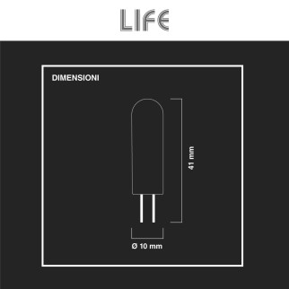 Lampadina LED G4 1,8W Tubolare SMD 12/24V in Vetro Trasparente Life