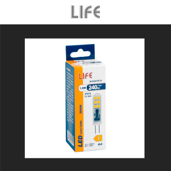 Lampadina LED G4 1,8W Tubolare SMD 12/24V in Vetro Trasparente Life