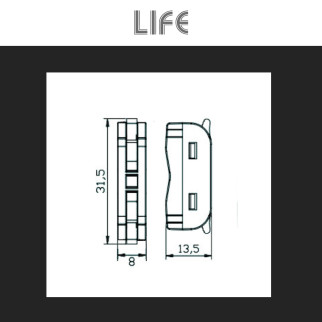 10 Connettori Universali 2 Poli a 1 PosizionieLife Mod. 38.3005021