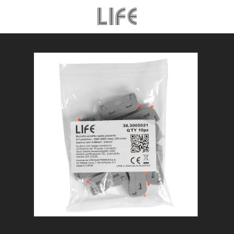 10 Connettori Universali 2 Poli a 1 PosizionieLife Mod. 38.3005021