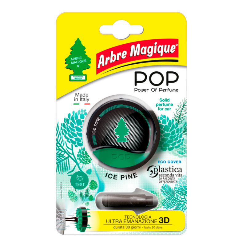 Arbre Magique POP Profumatore Solido per Auto Ice Pine Lunga Durata