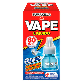 Ricarica Liquida per Diffusore Elettrico contro Zanzare Comuni e Tigre Vape