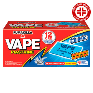 Piastrine di Ricarica Classic contro Zanzare Comuni e Tigre Vape