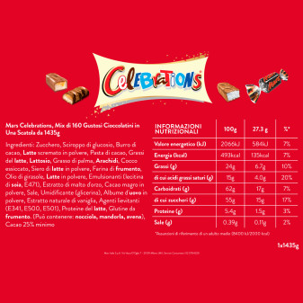 Celebration Maxi Tube Cioccolatini Misti Etichetta Auguri 1435g