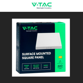 VT-60006 Mini Pannello LED Quadrato 6W SMD V-Tac