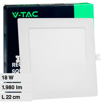 VT-61018 Mini Pannello LED Quadrato 18W SMD da Incasso V-Tac