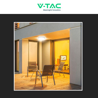 VT-8096 Plafoniera LED 18W Rotonda SMD IP54 Bianca V-Tac