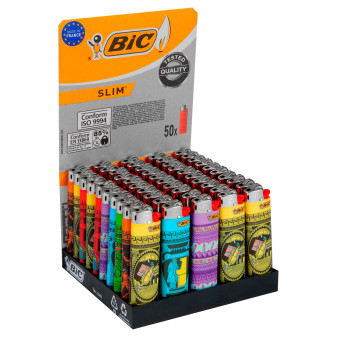 Bic Slim J23 Fantasia Greek Lovers - Box da 50 Accendini