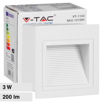 VT-1143 Punto Luce LED SMD 3W a Parete Bianco V-Tac