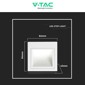 VT-1143 Punto Luce LED SMD 3W a Parete Bianco V-Tac