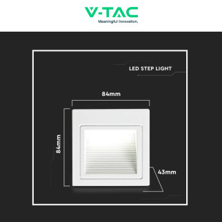 VT-1143 Punto Luce LED SMD 3W a Parete Bianco V-Tac