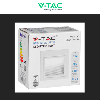 VT-1143 Punto Luce LED SMD 3W a Parete Bianco V-Tac