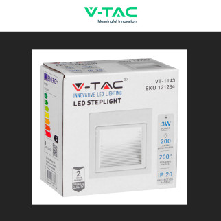 VT-1143 Punto Luce LED SMD 3W a Parete Bianco V-Tac