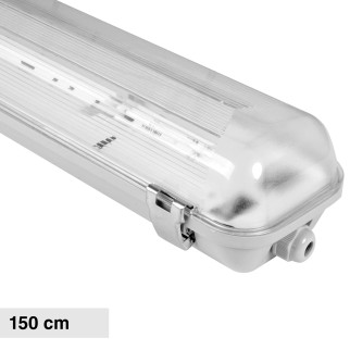 Plafoniera Lineare Slim Porta Tubi LED IP65 2 Tubi T8 da 150cm Life