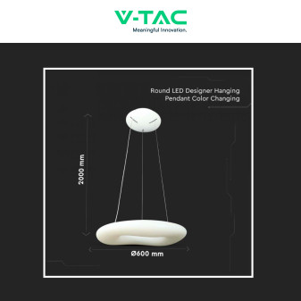 VT-7605 Lampadario LED Rotondo 36W SMD CCT V-Tac Gallery