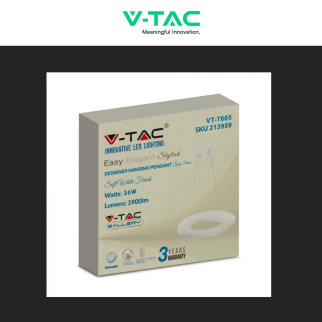 VT-7605 Lampadario LED Rotondo 36W SMD CCT V-Tac Gallery