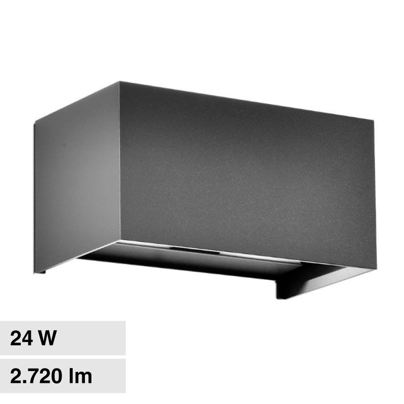 Lampada LED da Muro 24W VT-8125 SMD Colore Grigio V-Tac