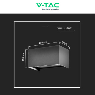 Lampada LED da Muro 24W VT-8125 SMD Colore Grigio V-Tac