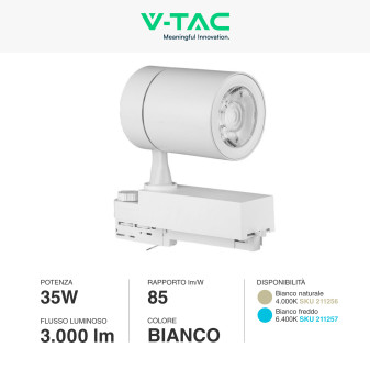 Faretto LED da Binario 35W Track Light COB V-Tac VT-4536