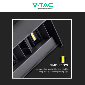 VT-8125 Lampada LED da Muro 24W SMD Colore Nero V-Tac