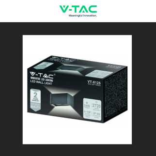 VT-8125 Lampada LED da Muro 24W SMD Colore Nero V-Tac